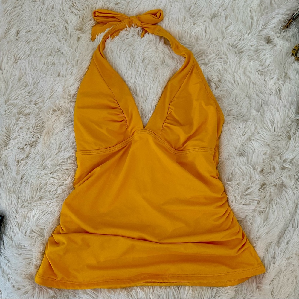 Athleta Tara Yellow Tankini Swimsuit Top Size: XS